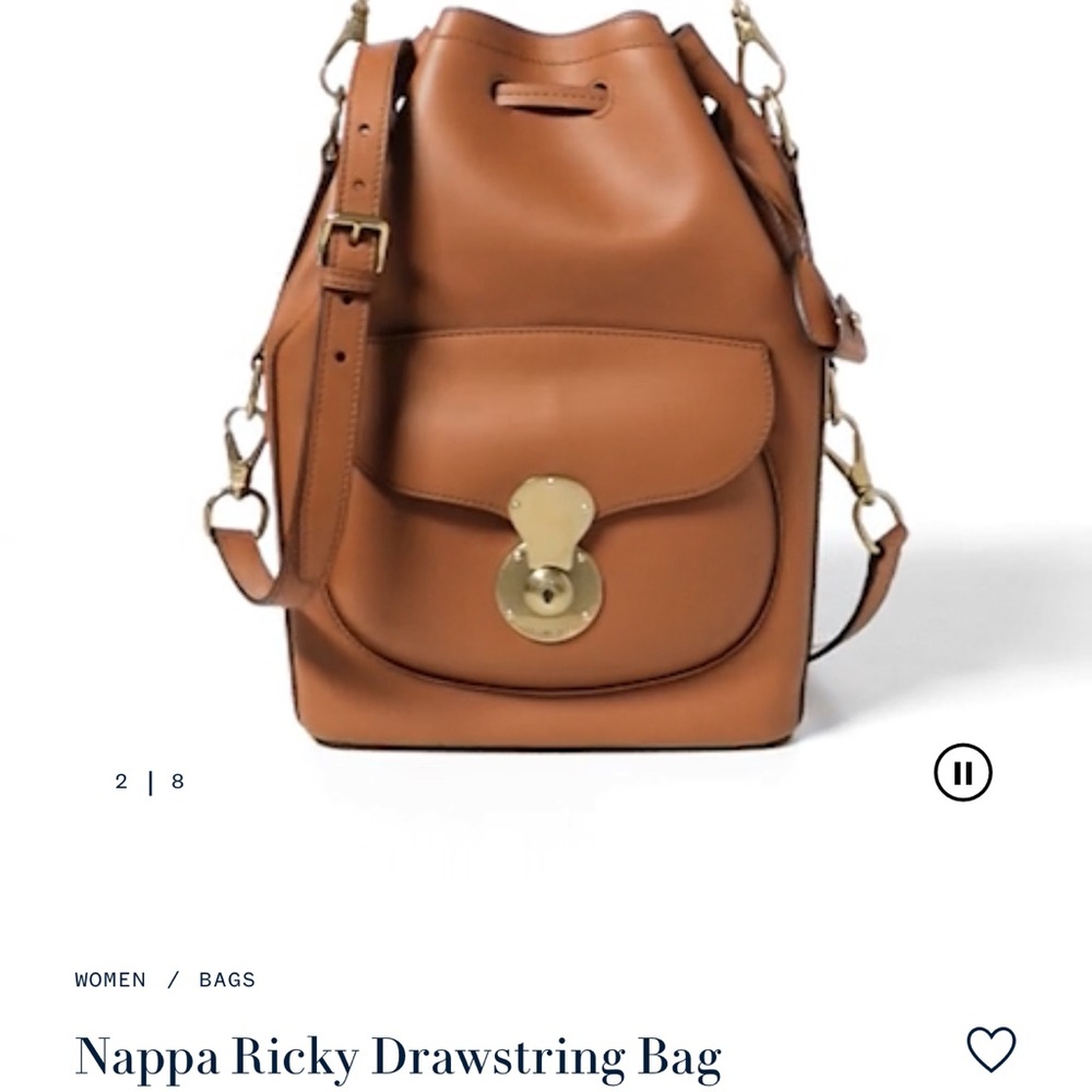 Like new The Ralph Lauren Collection Ricky large hobo bag calfskin leather - Picture 3 of 16